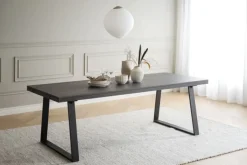 Matbord|Kök|Rowico Home Matbord 'Brooklyn' 220x95cm - Mörkbrun/U-ben