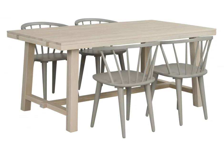 Matbord|Kök|Rowico Home Matbord 'Brooklyn' 170x95cm - Vitpigmenterad Ek