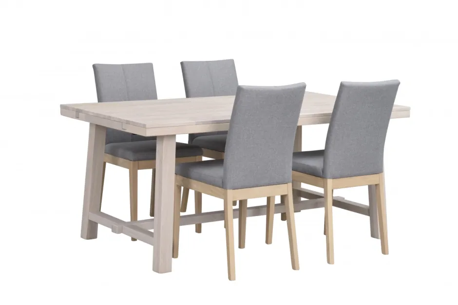 Matbord|Kök|Rowico Home Matbord 'Brooklyn' 170x95cm - Vitpigmenterad Ek