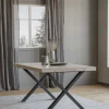 Matbord|Kök|Rowico Home Matbord 'Brooklyn' 170x95cm - Vitpigmenterad/Svart X-ben