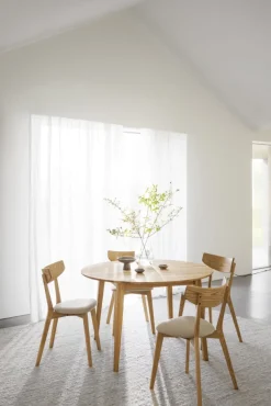 Runda Matbord|Matbord|Rowico Home Matbord 'Filippa' Runt 120cm - Natur