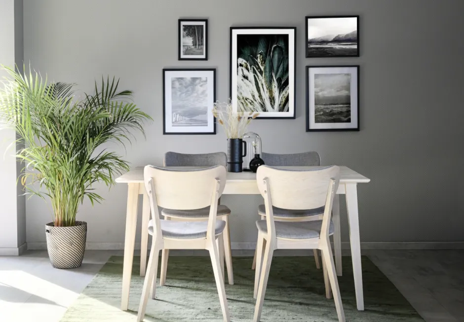 Matbord|Kök|Rowico Home Matbord 'Filippa' 140x90cm - Vitpigmenterad