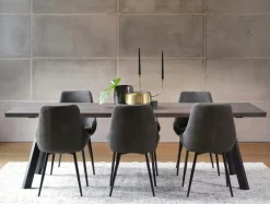 Matbord|Kök|Rowico Home Matbord 'Fred' - Brun/Svart 240x100cm