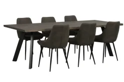 Matbord|Kök|Rowico Home Matbord 'Fred' - Brun/Svart 240x100cm