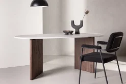 Matbord|Kök|Reforma Matbord 'Grums' 180x90cm - Brun/Marmor