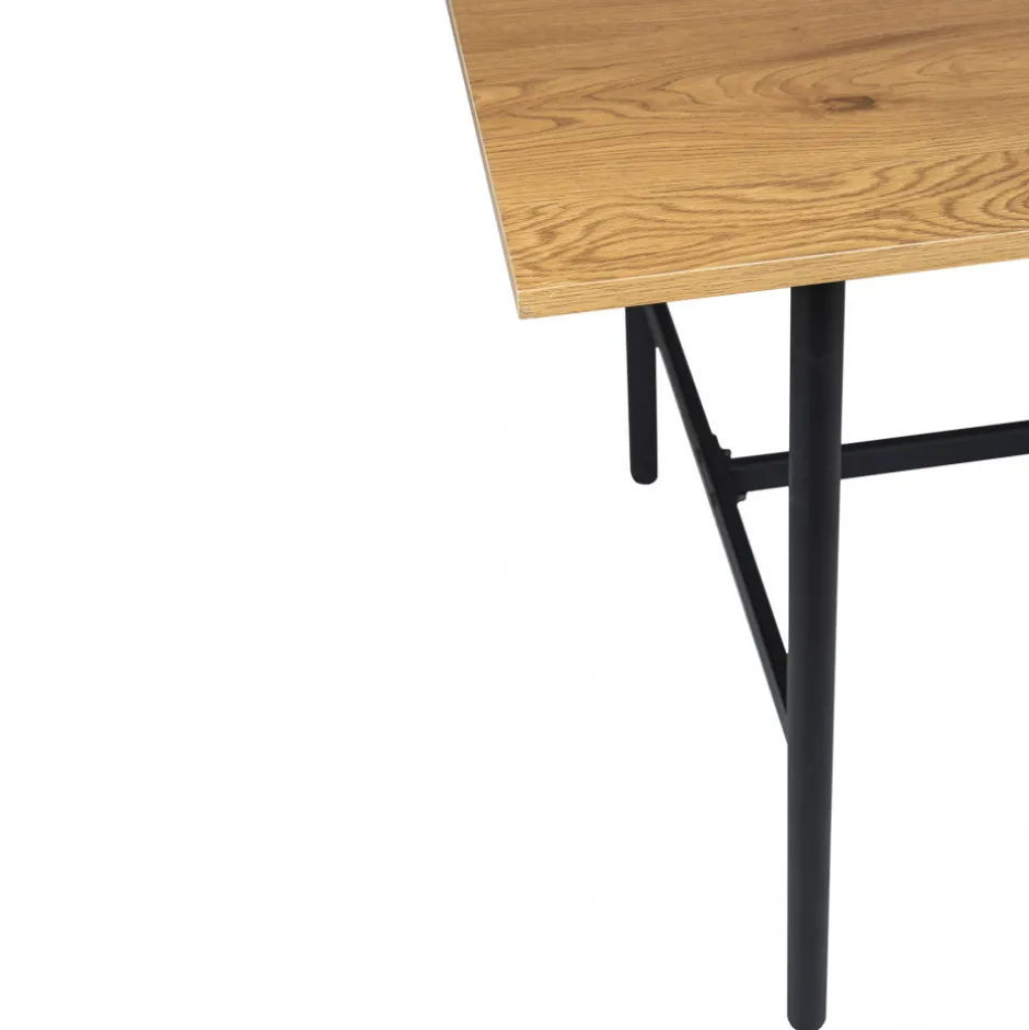 Bord|Matbord|Reforma Matbord 'Line' - Ek/Svart 160x90cm