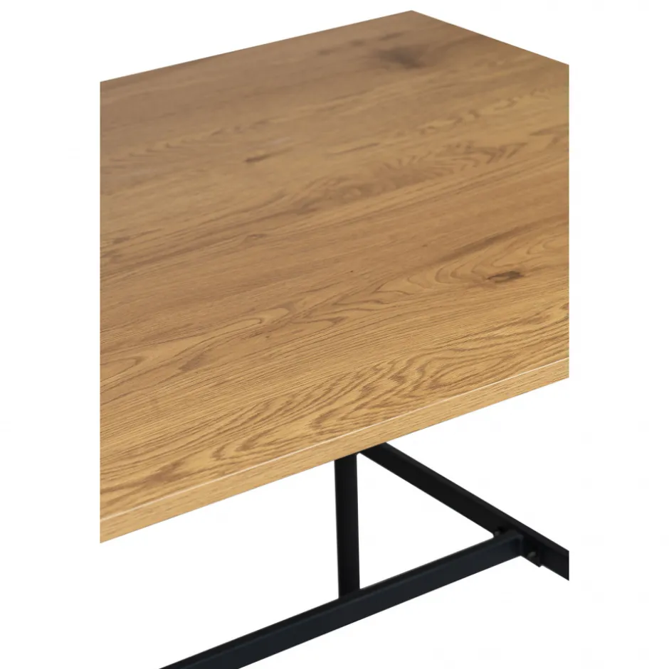 Bord|Matbord|Reforma Matbord 'Line' - Ek/Svart 160x90cm