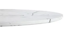 Runda Matbord|Matbord|Reforma Matbord 'Lorca' Runt 80cm - Marmor/Vit