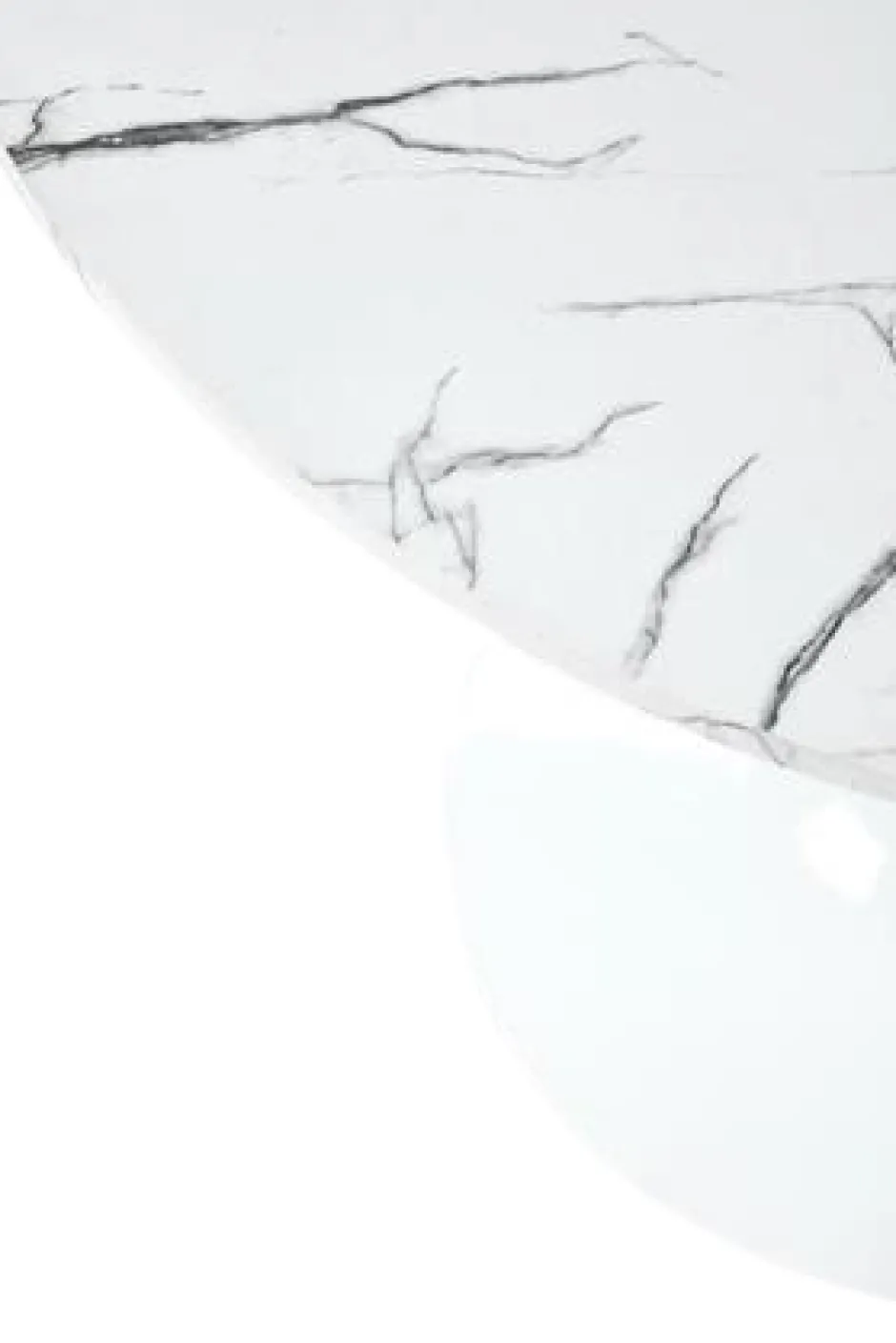 Runda Matbord|Matbord|Reforma Matbord 'Lorca' Runt 80cm - Marmor/Vit
