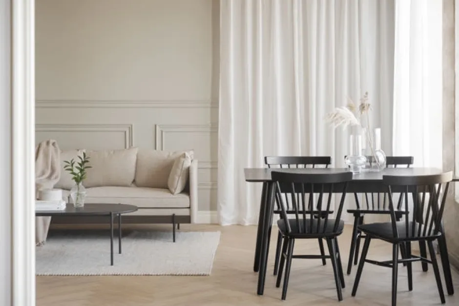 Matbord|Kök|Rowico Home Matbord 'Lotta' 140x90cm - Svart