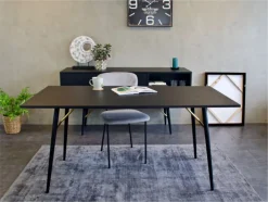 Bord|Matbord|Reforma Matbord 'Lux' 160x90cm - Svart/Mässing