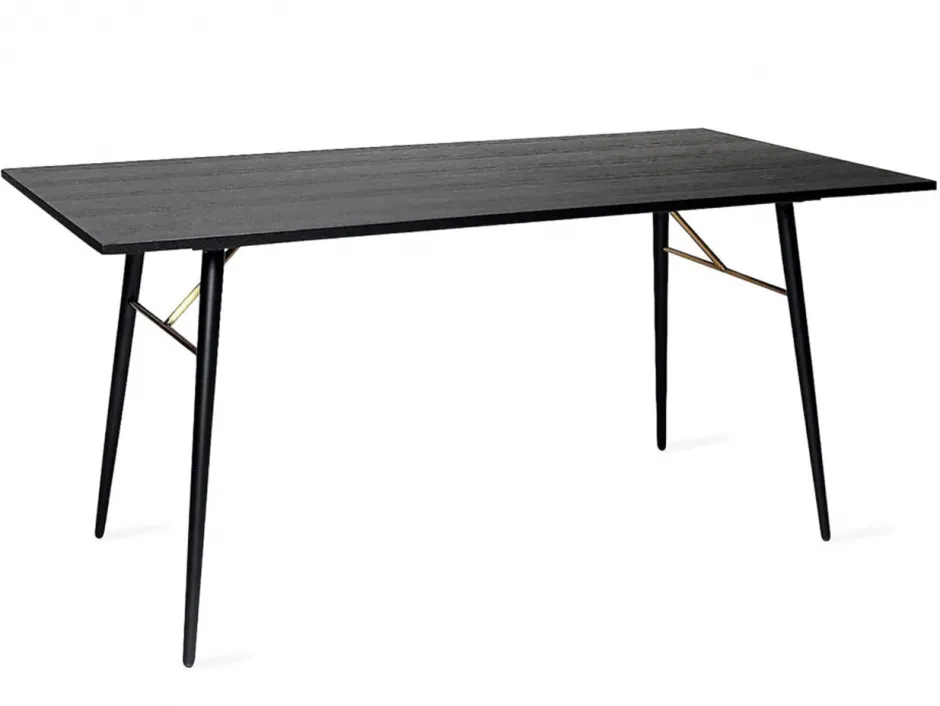 Bord|Matbord|Reforma Matbord 'Lux' 160x90cm - Svart/Mässing