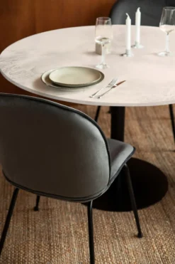 Bord|Runda Matbord|Reforma Matbord 'Marbleous' Runt 120cm - Vit