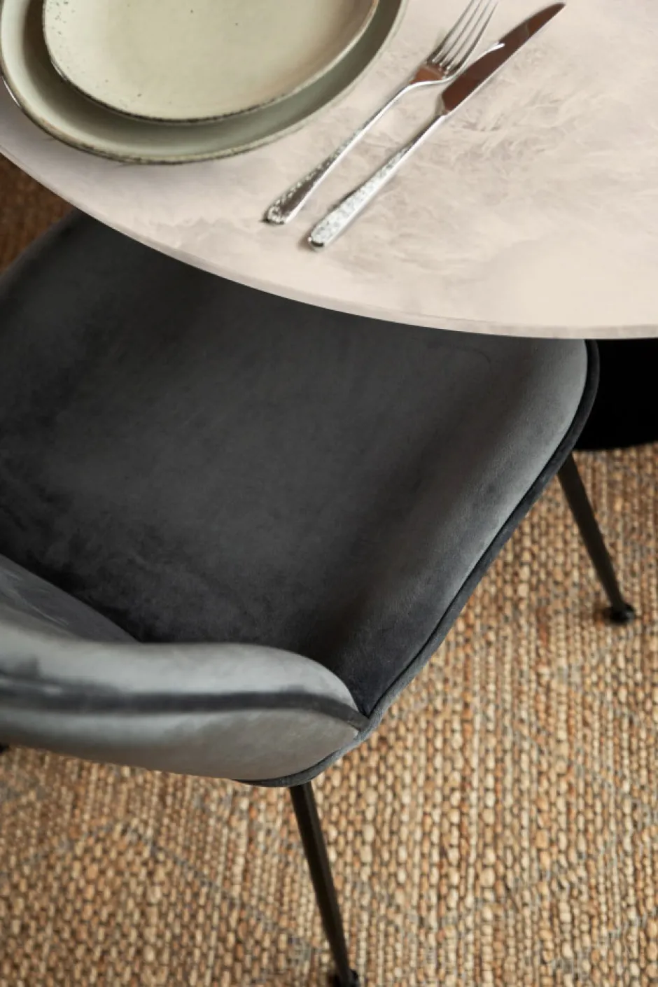 Bord|Runda Matbord|Reforma Matbord 'Marbleous' Runt 120cm - Vit