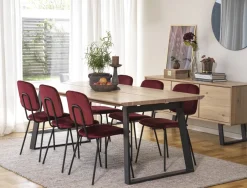 Matbord|Kök|Rowico Home Matbord 'Melville' 210x95cm - Vitpigmenterad Ek/Svart