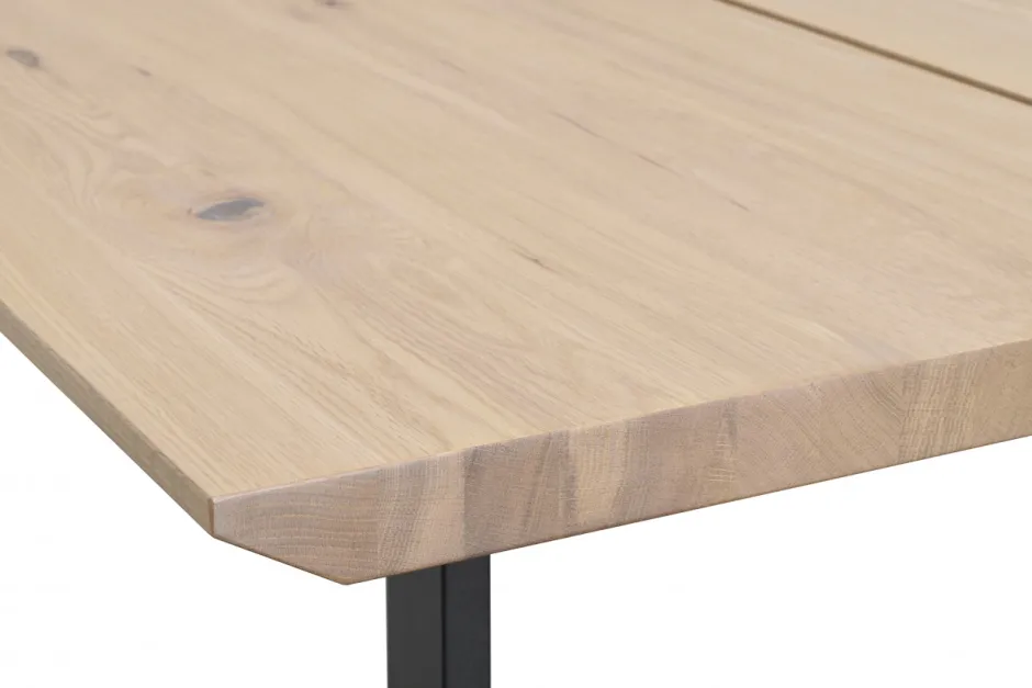 Matbord|Kök|Rowico Home Matbord 'Melville' 210x95cm - Vitpigmenterad Ek/Svart