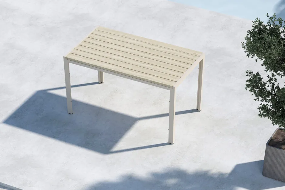 Trädgårdsbord|Uteplats|Garden Prestige Matbord 'Mirko' 140x74cm - Beige