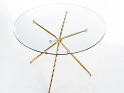 Bord|Matbord|Reforma Matbord 'Rondo' Runt 110cm - Transparent/Guld