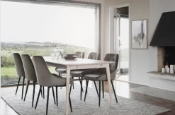 Matbord|Kök|Rowico Home Matbord 'Tyler' 180x90cm - Vitpigmenterad Ek