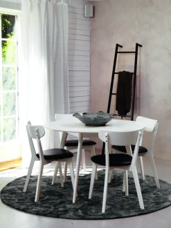 Runda Matbord|Matbord|Rowico Home Matbord 'Yumi' Runt 115cm - Vit