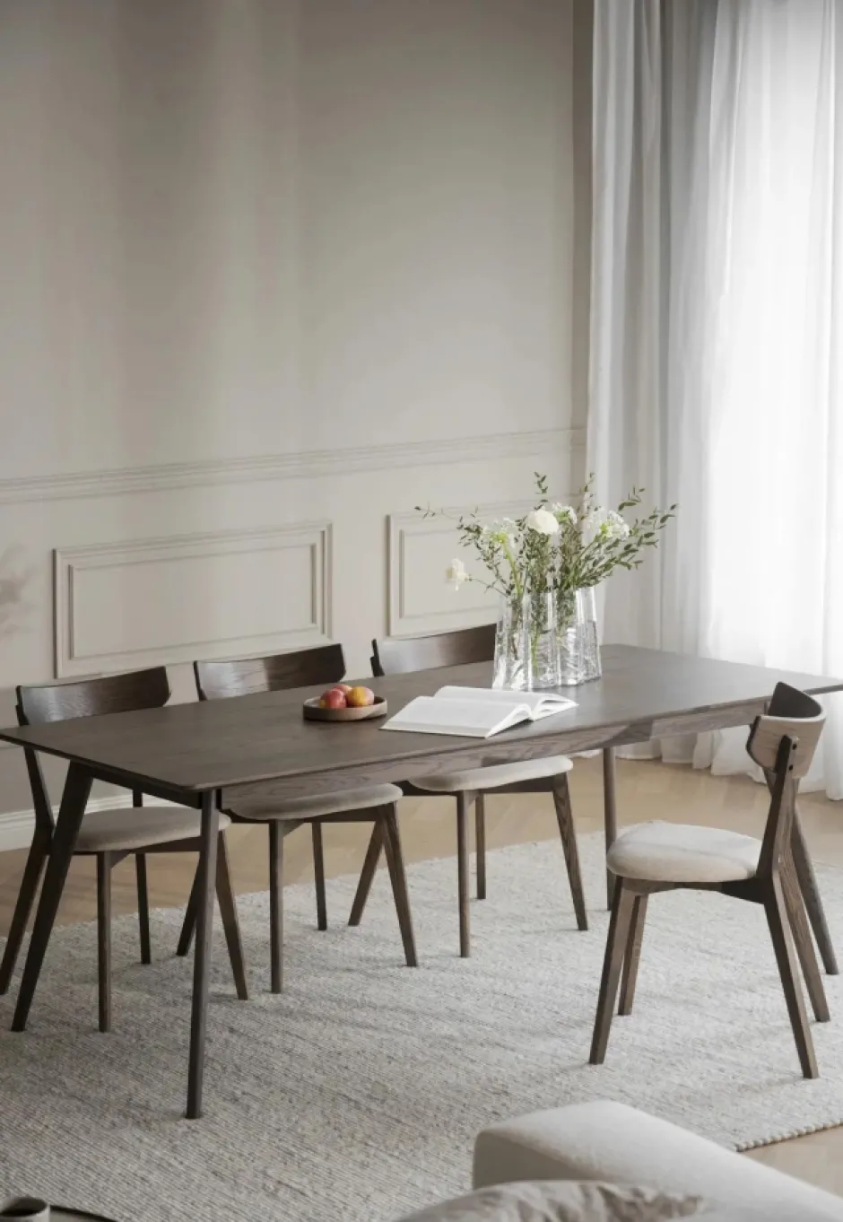 Matbord|Kök|Rowico Home Matbord 'Yumi' 190x90cm - Brun