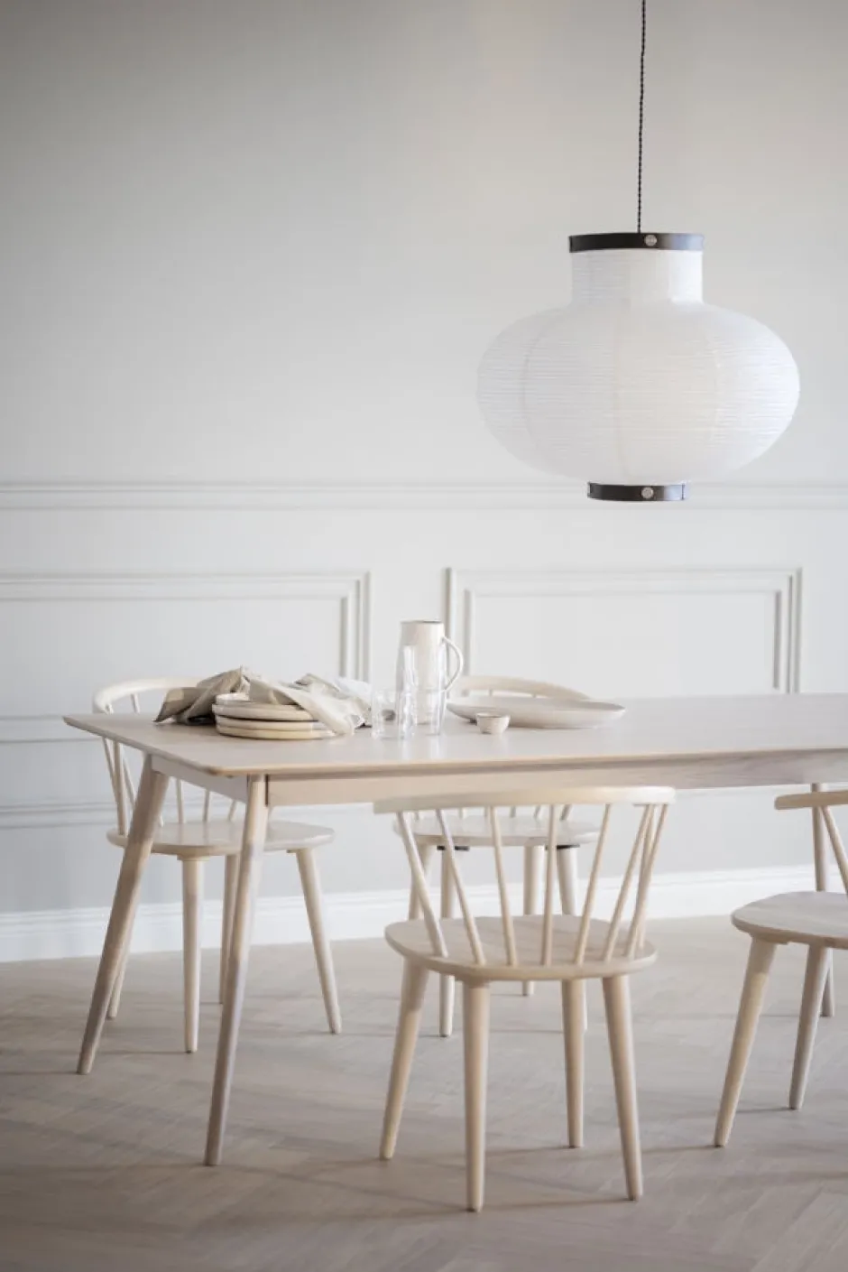 Matbord|Kök|Rowico Home Matbord 'Yumi' 190x90cm - Vitpigmenterad ek