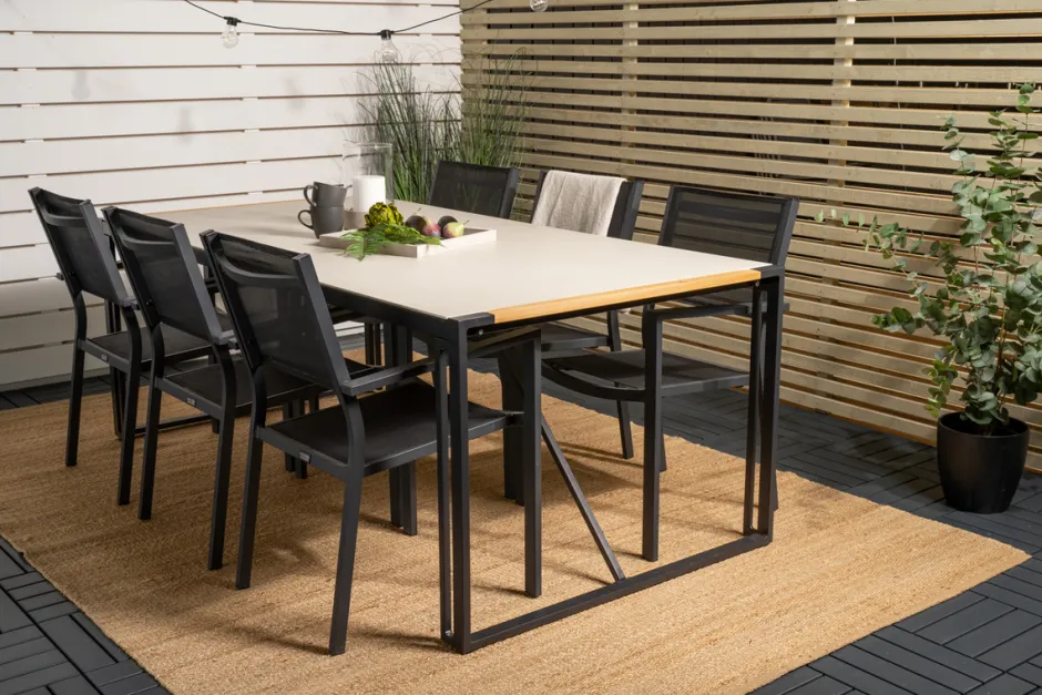 Utegrupper|Uteplats|Garden Prestige Matgrupp 'Umeå' - Svart
