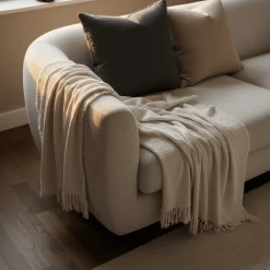 Plädar & Filtar|Vardagsrum|Reforma x Trendcarpet Muslinpläd 'Dorena' 130x170cm - Grå