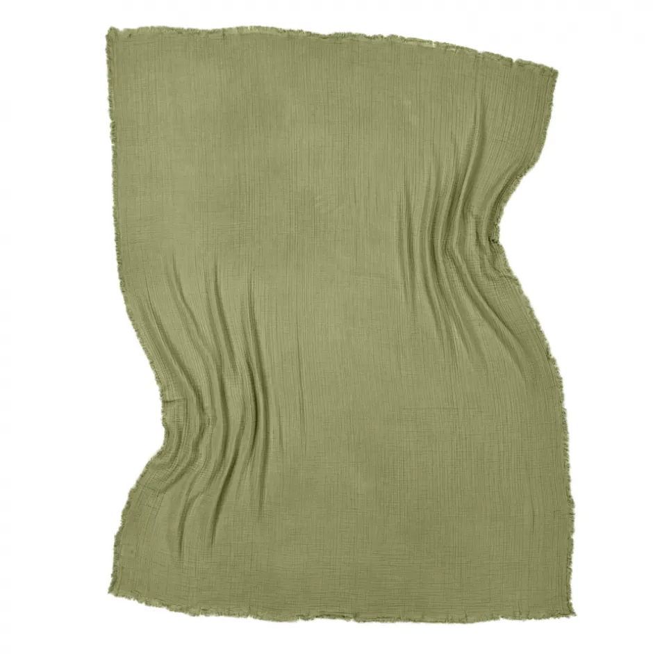 Plädar & Filtar|Vardagsrum|Reforma x Trendcarpet Muslinpläd 'Dorena' 130x170cm - Grön