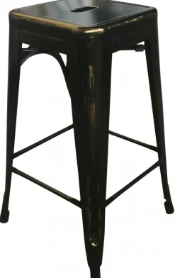 Pallar|Bänkar|Reforma Pall 'Montmartre' 68cm - Vintage Svart