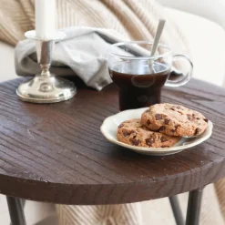 Pallar|Sittmöbler|Reforma Pall 'Rustic' 45cm - Trä/Stål
