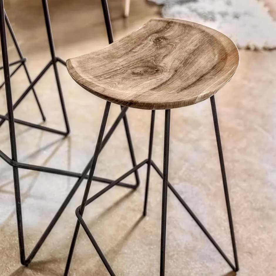 Pallar|Sittmöbler|Reforma Pall 'Teak' 77cm - Naur