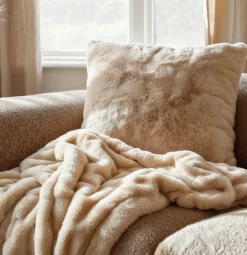 Plädar & Filtar|Vardagsrum|Reforma x Trendcarpet Pläd 'Aranga Bubble Throw' 130x170cm - Beige