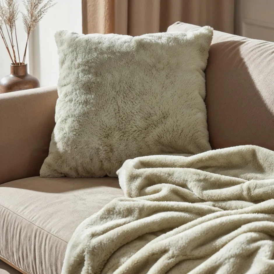 Plädar & Filtar|Vardagsrum|Reforma x Trendcarpet Pläd 'Aranga Super Soft Throw' 130x170cm - Ljusgrön