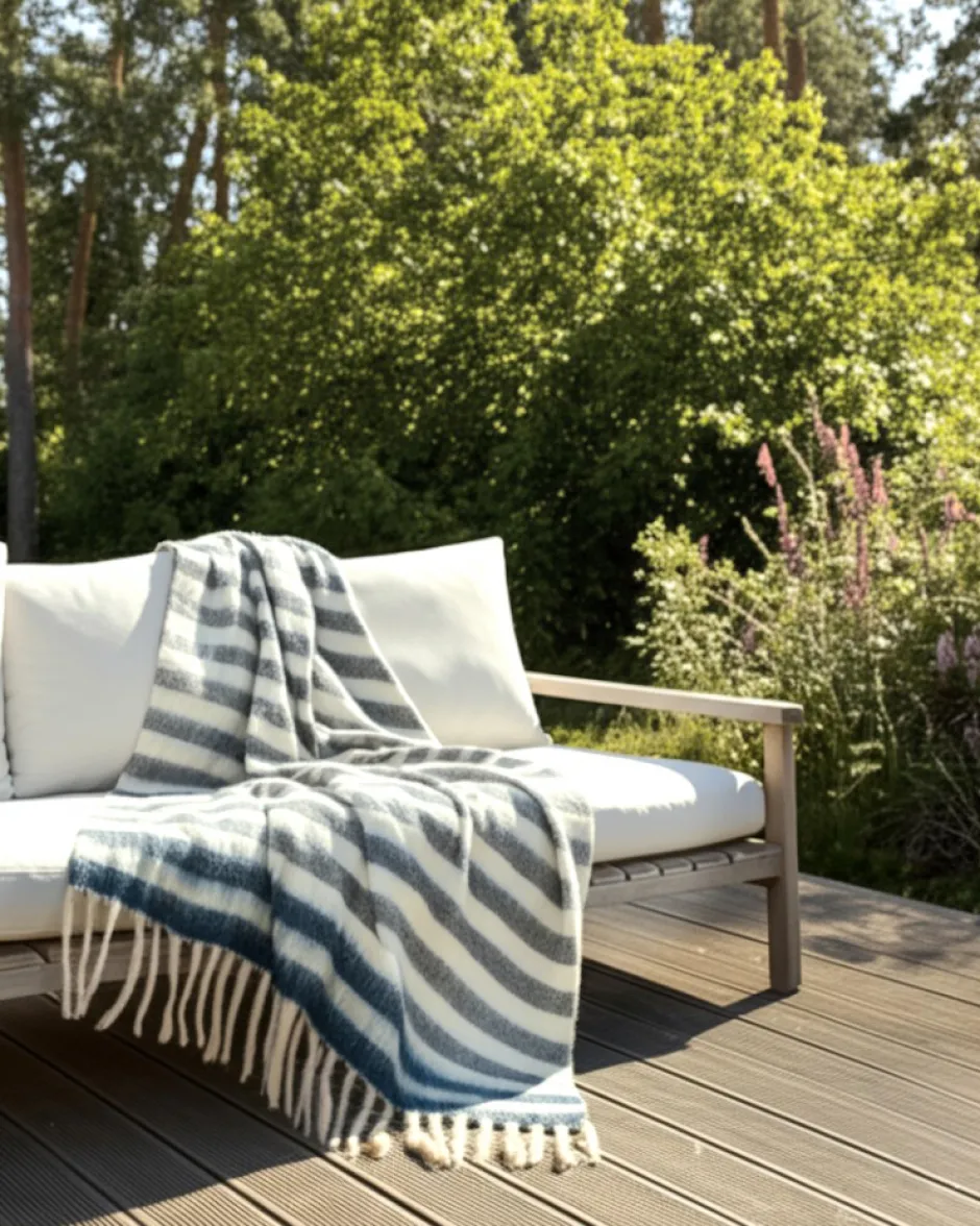 Plädar & Filtar|Vardagsrum|Reforma x Trendcarpet Pläd 'Carrie' 130x170cm - Blå