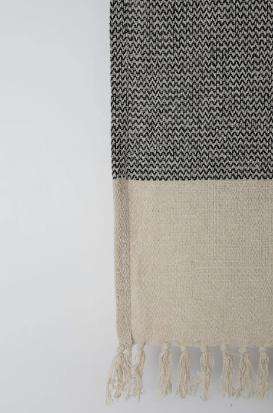 Textilier|Plädar & Filtar|Reforma Pläd i återvunnen bomull 'Skiss' - Beige/Blå