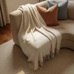 Plädar & Filtar|Vardagsrum|Reforma x Trendcarpet Pläd 'Samantha' 130x170cm - Vit