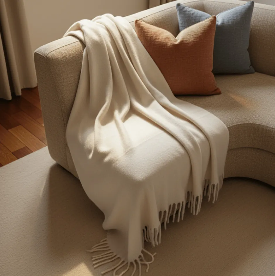 Plädar & Filtar|Vardagsrum|Reforma x Trendcarpet Pläd 'Samantha' 130x170cm - Vit