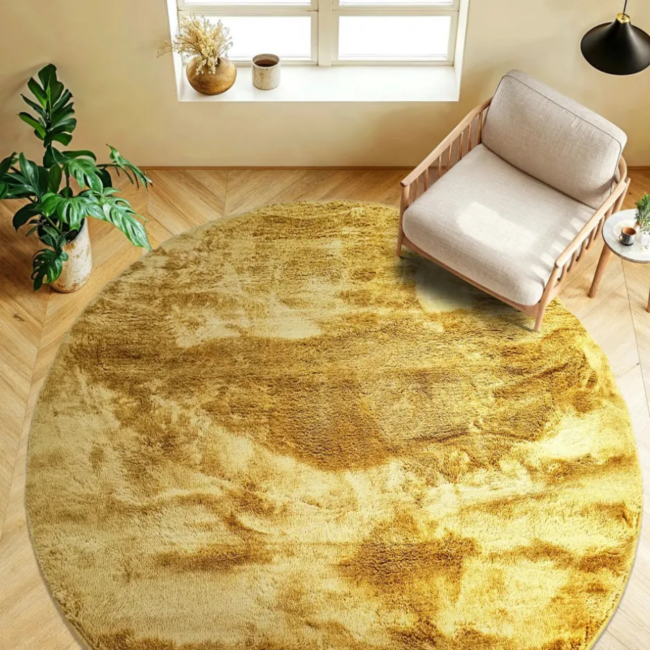 Mattor|Ryamattor|Reforma x Trendcarpet Rund matta 'Aranga Super Soft' 200cm - Gul