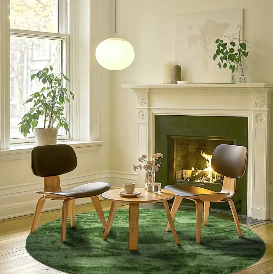 Mattor|Ryamattor|Reforma x Trendcarpet Rund matta 'Aranga Super Soft' - Oliv