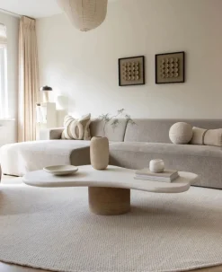 Mattor|Ullmattor|Reforma x Trendcarpet Rund matta 'Coastal' - Cream