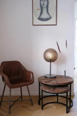 Soffbord Vintage|Soffbord|Trademark Living Rustikt cafébord 'Luc' - Brun
