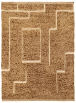 Ryamattor|Vardagsrum|Reforma x Trendcarpet Ryamatta 'Kiberg Handvävd Ull' - Beige