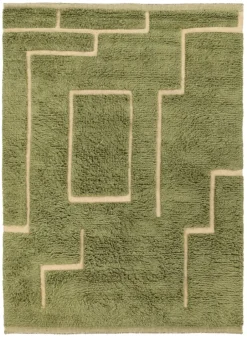 Ryamattor|Vardagsrum|Reforma x Trendcarpet Ryamatta 'Kiberg Handvävd Ull' - Grön