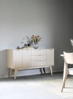 Hall|Sideboards|Rowico Home Sideboard 'Filippa' 122x85cm - Ek/Vitpigmenterad