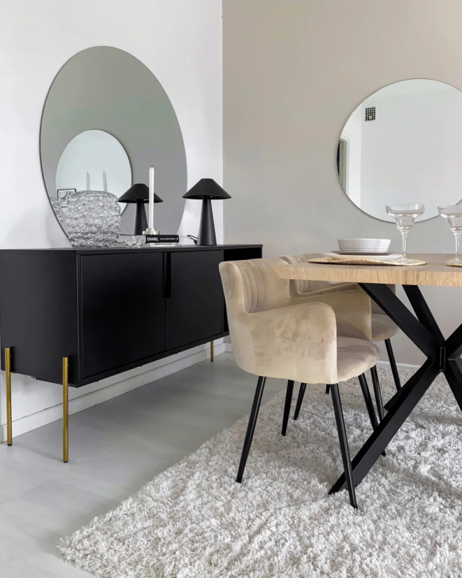 Hyllor & Förvaring|Tv-Bänkar|Reforma Sideboard 'Frölunda' - Svart/Mässing