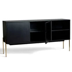Hyllor & Förvaring|Tv-Bänkar|Reforma Sideboard 'Frölunda' - Svart/Mässing