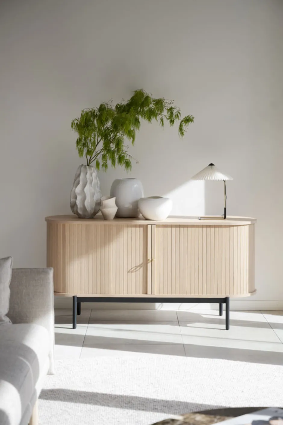 Hall|Sideboards|Rowico Home Sideboard 'Haddington' - Vitpigmenterad/Svart