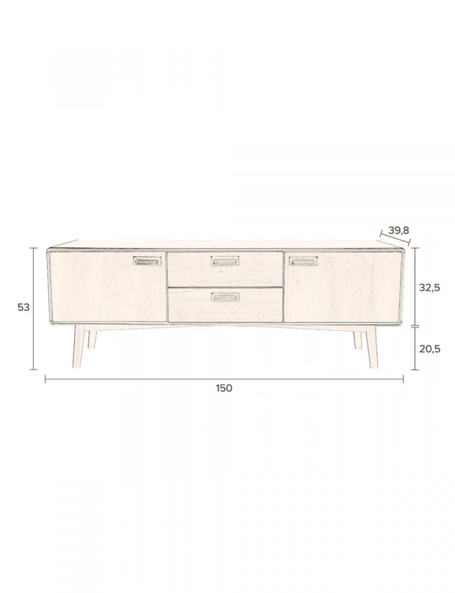 Hall|Sideboards|Dutchbone Sideboard 'Juju' Low - Valnöt
