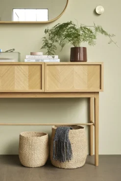Sovrum|Sidobord|Hübsch Sidebord 'Herringbone' - Ek